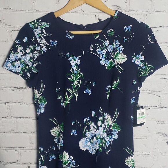 JH Navy Blue Floral Dress - Picture 5 of 12